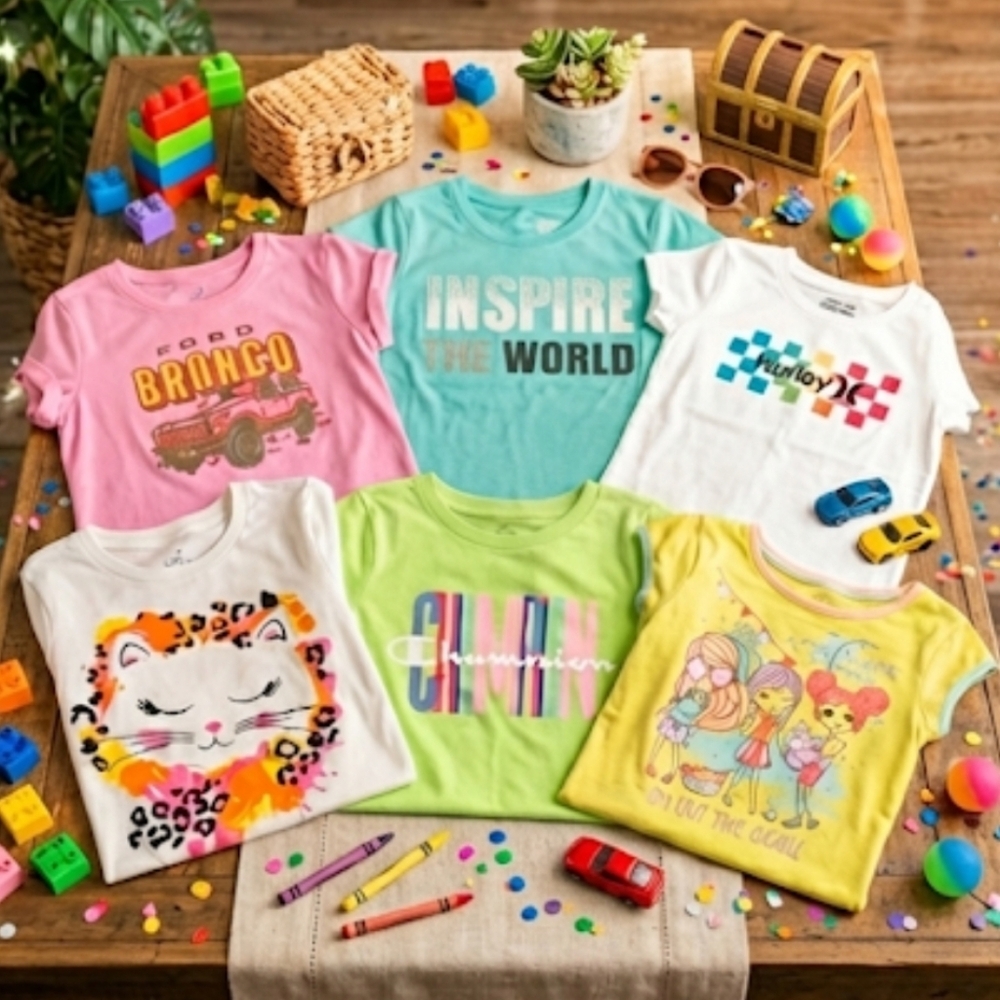 Girls Size 6 7 Kids Top Brands 6 Shirts Pack